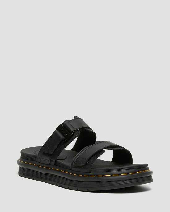 Sandalias Negras Dr. Martens Chilton Slip On Hombre Negros MX-61872